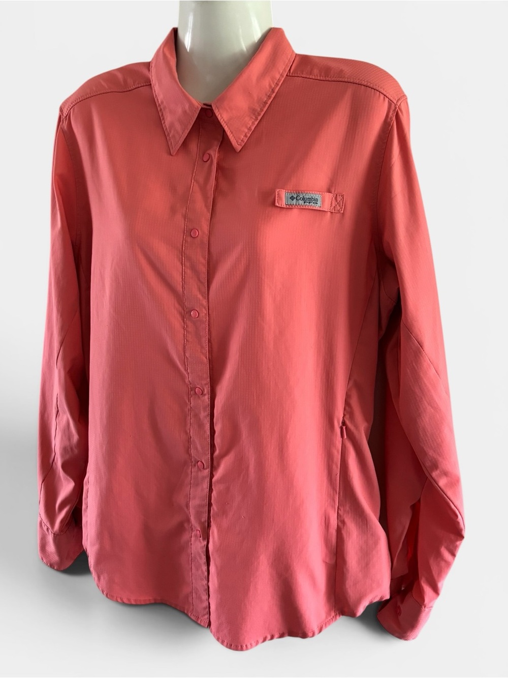 Columbia Tamiami PFG Omni Shade UPF Utility Performance Long Sleeve Shirt Size L